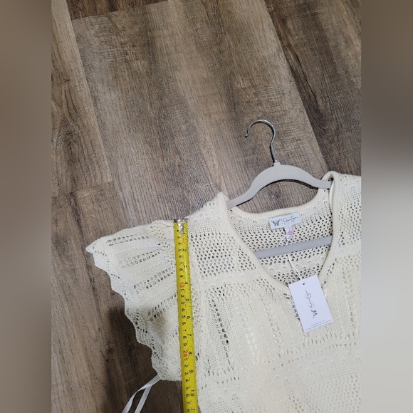 Jessica Simmpson Elegant Cream Knit Maxi Dress - Picture 12 of 13